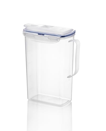 LocknLock Aqua Fridge Door Water Jug | Clear Pitcher | BPA Free Plastic Pitcher with Lid | 2 Quart Pitcher with Lid for Water, Juice, Tea & More Beverages, Clear - color: Clear, size: 64 Ounces