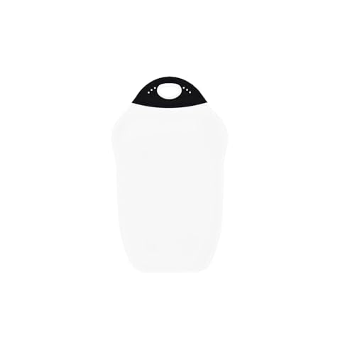 Dexas Chop & Scoop Cutting Board with Non-Slip Feet, 6.5 x 10.5 Inch, BPA-Free Dishwasher Safe Kitchen Prep Board, White and Black - color: White, size: 10.5"L x 6.5"W