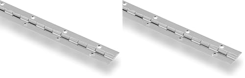 Hardware Essentials 853400 Continuous Pin 12" x 1-1/2" Stainless Steel (Pack of 2) - color: Steel Finish, size: 12" x 1-1/2" (Pack of 2)