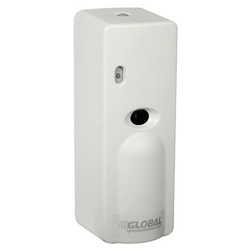 Global Industrial Automatic Air Freshener Dispenser Starter Kit, 1 Dispenser & 12 Refills, Fresh Linen