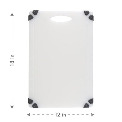 Dexas Non-Slip Cutting Board 18"x 12" with Wraparound Grips, NSF Certified - size: 18"L x 12"W