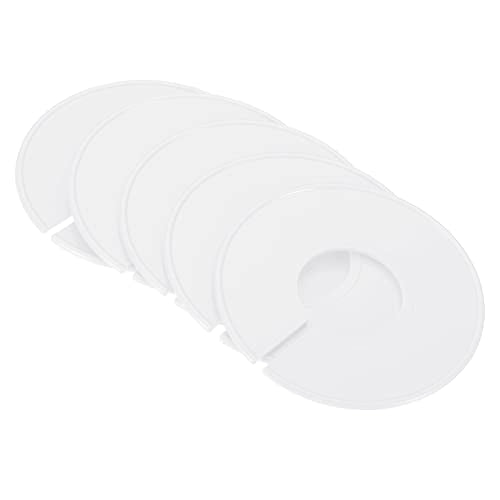 PATIKIL Clothes Dividers, 12 Pack Closet Clothing Rack Size Dividers Blank Labels Sorting Round Separator for Closet, White - color: White