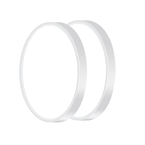 2 Pack LED Flush Mount Ceiling Light Fixture, 9inch Modern LED Ceiling Light 18W 5000K, Low Profile Slim Flat Surface Mount Ceiling Lights for Bedroom Kitchen Hallway Stairwell Basement Closet - color: White, size: 9Inch-2Pack