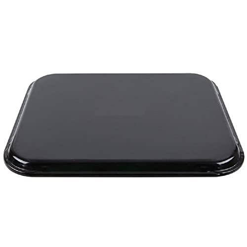 TrueCraftware- 14” x 18” Rectangular Rubber Lined Non-Slip Tray Plastic Black Color Set of 2- Restaurant Serving Tray Rubber Lined Tray Coffee Appetizer Breakfast for Kitchen Café and Restaurants