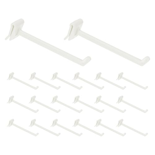 uxcell 20Pcs Slat Wall Panel Hooks 4" Plastic Slat Wall Accessories - size: 4 Inch