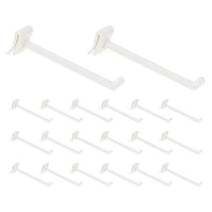 uxcell 20Pcs Slat Wall Panel Hooks 4" Plastic Slat Wall Accessories - size: 4 Inch