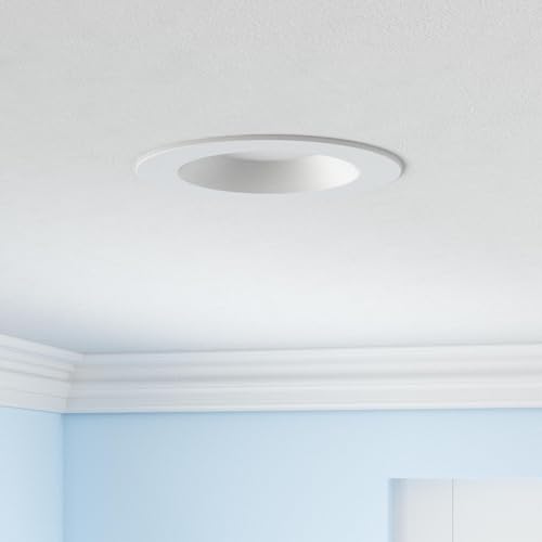 LUXRITE 5/6 Inch LED Recessed Retrofit Downlight, 14W=90W, 1100LM (12 Pack) - size: 12 Count (Pack of 1)