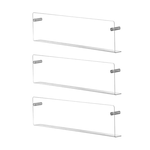 3 Pcs Acrylic Magazine Holders Wall Mounted 21 Inch Hanging Rack