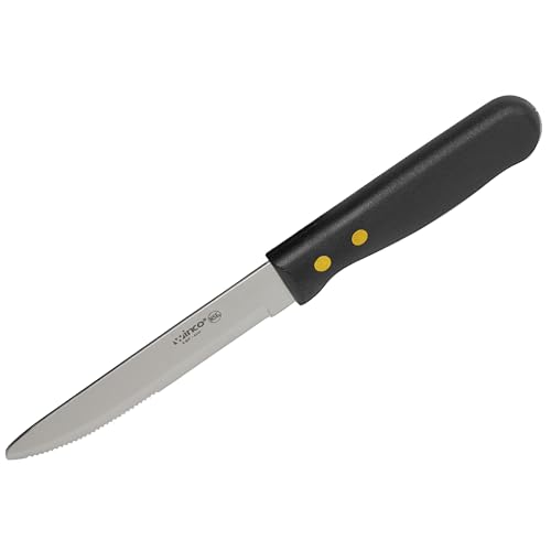 Winco Black Jumbo Plastic Steak Knife, Blade with Handle (Set of 12) - size: 5", style: Rounded Plastic