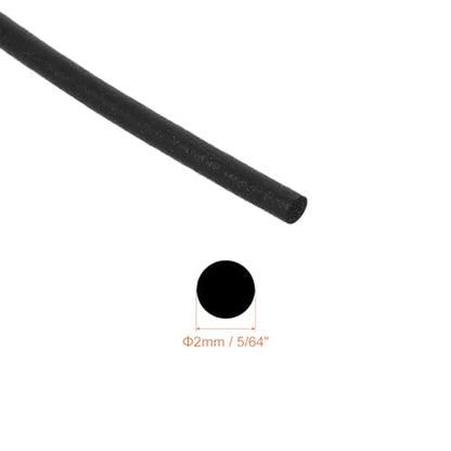 uxcell Foam Rubber Weather Seal Strip, 2mm(5/64") Diameter 3 Meters (9.84Ft) Long Round EPDM Rubber for DIY Gasket, Warehouse, Pads, Foam Tubing, Crafts - size: 2mmx3m