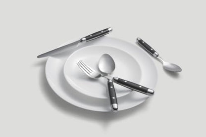 Cambridge Jubilee Black Stainless Steel Silverware Set for 4, 16-Piece - color: Black