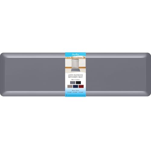4/5 Inch Thick Kitchen Mats for Floor, StepRite Kitchen Rug for Standing - color: Grey, size: 60"L x 17"W x 0.8"Th