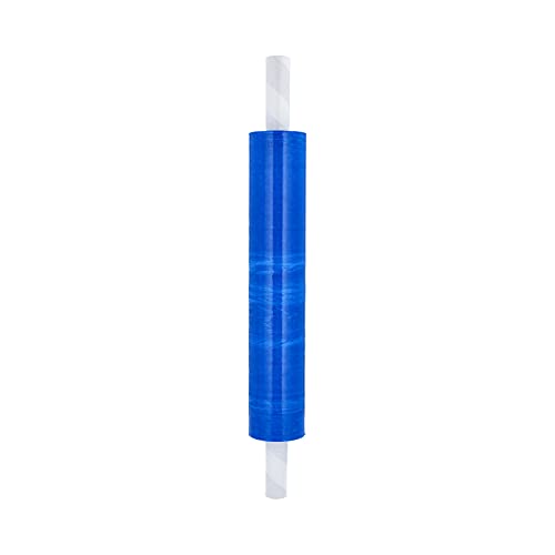 PSBM Blue Stretch Film/Wrap with Extended Core Handles, 1 Roll 20 Inch x 1000 Feet 80 Gauge Heavy Duty Clear Plastic Wrap Industrial Strength Shrink Film for Moving, Packing & Shipping - size: 1 Roll, style: Blue