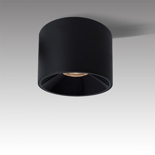 LED Dimmable Ceiling Spotlight with High Color Fidelity for Indoor - color: Black, size: Round-12W-Dimmable