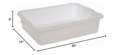 Vollrath Food Boxes Solid 20"L x 15"D x 5"H White