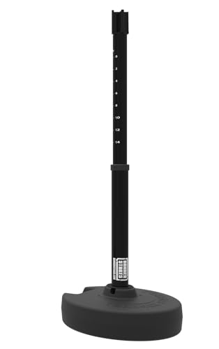 Banner Stakes PL4105 Plus Stanchion with 4-Slot Receiver Head, Black - color: Black