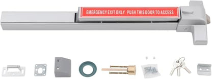 Door Security Bar, Commercial Door Push Bar Panic Exit Device, Panic Bar Lock Set Emergency Door Hardware, Emergency Hardware Parts Gate Lock with 2 Keys, Applicable Door Width ≥ 17.13in