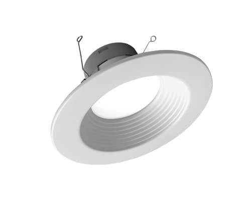 NICOR DLR566091203KWHBF DLR56(v6) 5/6-inch White 900 Lumen 3000K Recessed LED Downlight with Baffle - color: White Baffle, style: 1 Pack