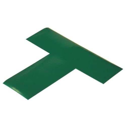 Mighty Line GT Floor Marker Tape T Shape 6-Inch by 6-Inch by 2-Inch, Green, Pack of 100 - color: Green