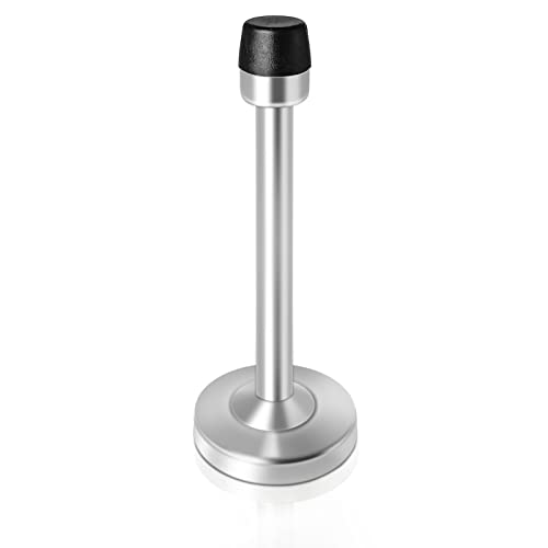 Door Stops, 6 Inch Long Door Stopper, Wall Mount, Rubber Bumper Tips, Brushed Satin Stainless Steel, Silver - color: Silver, size: 6" x 1 Pack