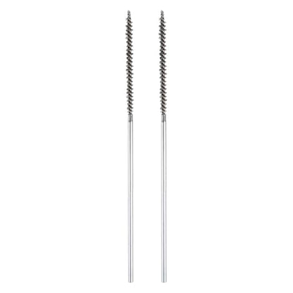 HARFINGTON 2pcs Wire Bore Brush Set 6 Inch Length 3/16 Inch Shank Stainless Steel Bristles Cleaning Brush for Clean Car Part Tube Kitchen Garage - size: 6 x 3/16 Inch
