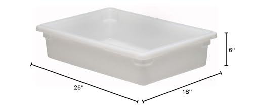 Cambro 18266P148 Food Box 18" X 26" X 6" Poly White