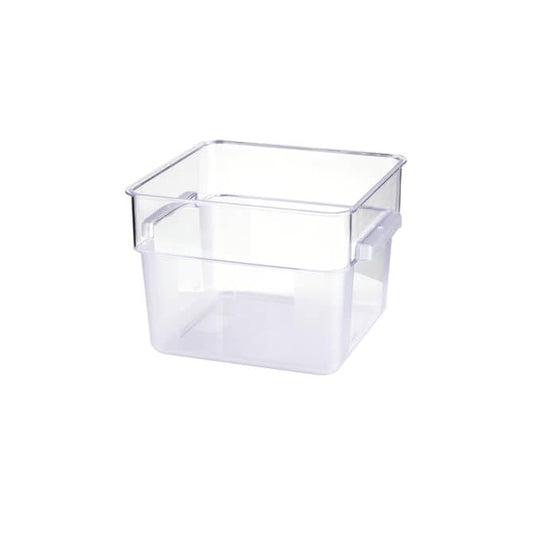 FSE 373-EQ-PA0722 6 Quart Clear Square Food Storage Container, Polycarbonate Ingredient Bin, Stackable Pantry Container for Dry or Refrigerated Use
