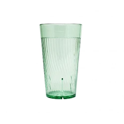 TrueCraftware- 12 oz. Belize Tumbler/Drinking Cups Green Polycarbonate Set of 12-Premium Iced Tea Glasses Stackable Reusable Drinking Glasses Dishwasher Safe Break-Resistant for Home Restaurants - color: Green, size: 12 oz