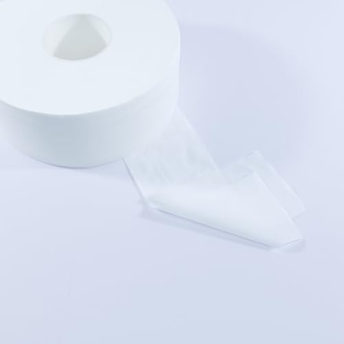 Commercial 3 Ply Jumbo Tissue Roll, 8'' Diameter (20cm), White, (4 Rolls/Carton)