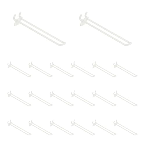uxcell 20 Pcs Pegboard Hooks 6 Inch Durable Plastic Pegboard Display Hooks - size: 6 Inch