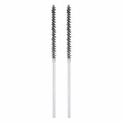 HARFINGTON 2pcs Wire Bore Brush 7 x 1/4" 3/16 Inch Shank Stainless Steel Bristles Cleaning Brush for Clean Car Part Tube Kitchen Garage - size: 7 x 1/4" 3/16 Inch