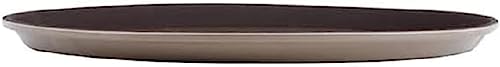 TrueCraftware- 16" Round Serving Tray Fiberglass Brown Set of 2- Non Slip Surface Service Trays Round Tray Plastic Food Meals Server Tray for Home Kitchen Restaurant Cafeteria Bar Hotel - color: Brown, size: 16" Round