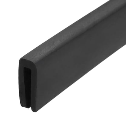 PATIKIL U Channel Rubber Edge Trim 8.2Ft Long for 1/64"–1/16" Thick Edge - size: 8.2Ft L x 3/16" W, 1/16" Slot