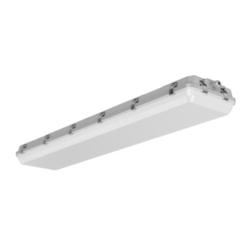 Maxlite 4 ft Vapor Tight LED Fixture, 120/140/160W Selectable, 120-277V, 3500K/4000K/5000K, 120W 3000K/4000K/5000K, Damp Rated, Selectable Wattage, Controls Ready