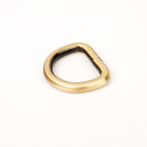 Country Brook Design - Welded D-Rings (3/4 Inch) - color: Brushed Brass, size: 10 (Pack of 1)