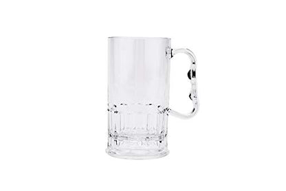 G.E.T. Shatter-Resistant Plastic Beer Mug/Stein, 10 Ounce, BPA Free, 0082-1-SAN-CL-EC (Set of 4) , C/lear - size: 10 Ounce, style: Set of 4