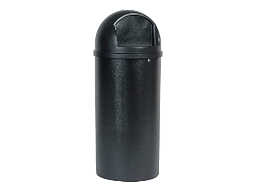 Rubbermaid Commercial Products Marshal Classic Trash Can, Black, 25-Gallon - color: Black, size: 25 gallon