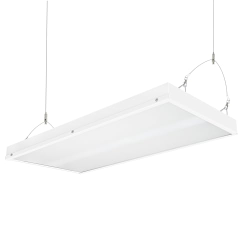 200W LED Linear High Bay Shop Light, 24000LM High Bay Led Shop Lights, 5000K Linear Hanging Shop Light, 600W-800W HPS Eqv., 100-277V Commercial Hanging Lamp for Garage Warehouse