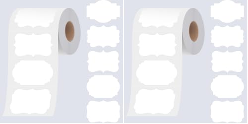 300 PCS White Stickers, 5 Shape Water/Oil/Tear Resistant Blank Stickers Removable with no Residue for Name Tags, File Folders, Food Jars, Gift Tags, Home Office Business Uses (2” x 3”) ﻿ (Pack of 2) - color: White（water/Oil）, size: 2” x 3” (Pack of 2)