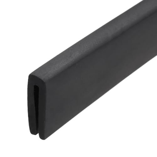 PATIKIL U Channel Rubber Edge Trim 8.2Ft Long for 1/64"–3/64" Thick Edge - size: 8.2Ft L x 5/32" W, 3/64" Slot