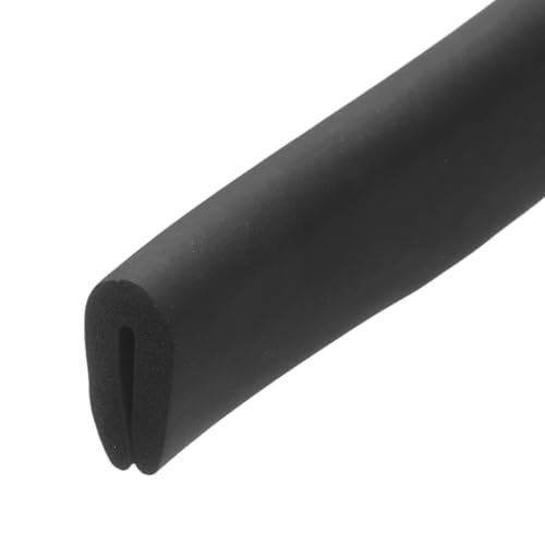 PATIKIL Rubber Edge Trim, 1/8"(3mm) x 6.6Ft Length EPDM U Channel Edge Protector U Shaped Gasket for 2-4mm Mirror Glass Protector, Black (11x19mm) - color: Black, size: 1/8"x6.6Ft(2-4mmx11x19mm)