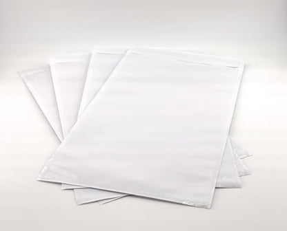 Packing List Enclosed Envelopes – 6.5" x 10" Short Side Opening – Self-Adhesive Poly Sleeves – Clear & Printed Options – Multiple Pack Sizes (No Print - Clear, 500)