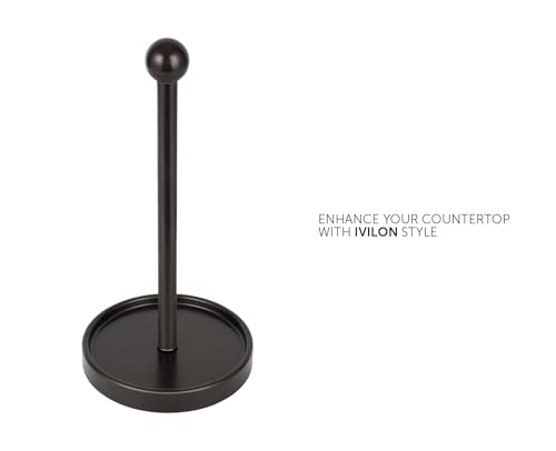 Ivilon Countertop Paper Towel Holder - Modern Sleek Ball Minimalist Design - Color Oil Rubbed Bronze - color: Oil Rubbed Bronze