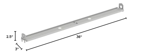 Lozier 3' W Gondola Heavy Duty Bottom Rail SIL Silver - color: Silver, size: 3' W