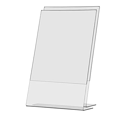 Marketing Holders 2 Pack Sign Holder 8.5" x 14" Countertop Clear Acrylic Side Loading Table Tent Display Stand for Printed Legal Size Paper Photo Display at Medical Office or Restaurants - size: 8.5"w x 14"h