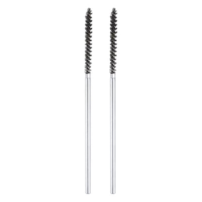HARFINGTON 2pcs Wire Bore Brush Set 6 Inch Length 5/32 Inch Shank Stainless Steel Bristles Cleaning Brush for Clean Car Part Tube Kitchen Garage - size: 6 x 5/32 Inch