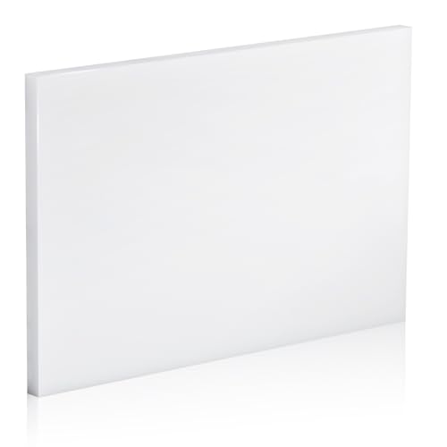 HDPE Plastic Block 1/2in White Plastic Block 12x8In Perfect for Diverse DIY Crafts Industrial Machining and Home Improvement Projects - color: White, size: 12x8x0.5In