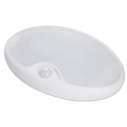 RV Motion Sensor Light LED 12 Volt Light Fixtures 6 Inch Oval with Switch - color: White shell