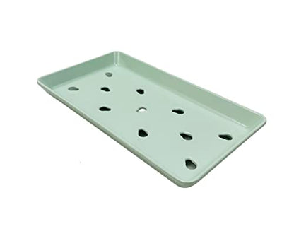 JapanBargain, Set of 8 Sushi Neta Case Plates with Drip Holes, 8.75"x5" Light Green Melamine Sushi Sashimi Raw Fish Display Trays, Restaurant & Commercial Quality, Durable Plastic, Dishwasher Safe