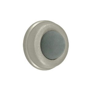 1 in. Diameter Flush Bumper, Satin Nickel - Solid